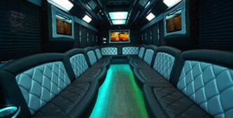 Winter Park limo bus interior
