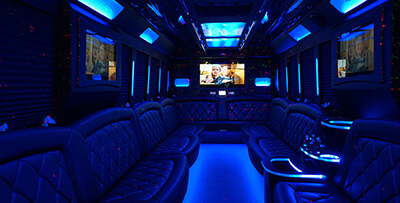 Denver party bus interior