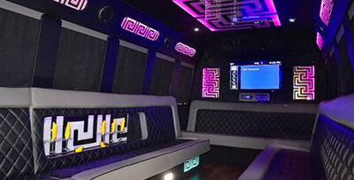 Denver limo bus interior