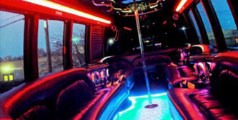 Spacious limo party bus